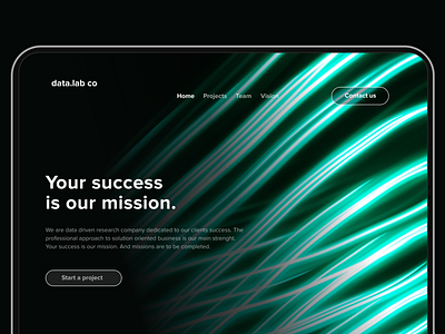 Landing page Neon clean ui colorful dark dark ui data futuristic homepage landing page landingpage light neon prototype web