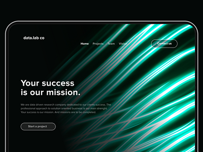 Landing page Neon