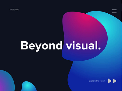 Vistudio Webpage animation dark gradient inspiration interaction design invision invision studio prototype web web design