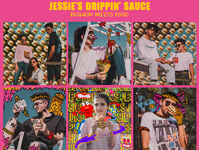 Jessie's Drippin Sauce Campaign branding design illustration typography