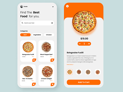 Pizza App Delivery mobil mobile design ui uidesign