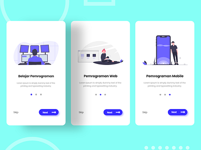 Simple Onboarding app design mobile ui uxdesign