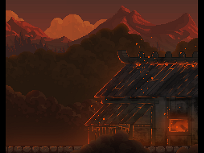 BURNING HOUSE 16bit 8bit 8bitart design fire game art game design gameart gamedesign gamedev gamedeveloper graphic graphic design house pixel art pixelart pixelartist