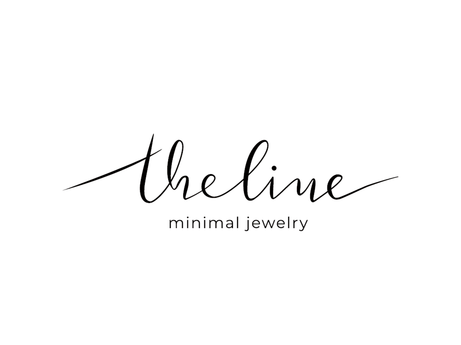 The Line jewelry adobe illustrator blackandwhite brand identity branding feminine feminine font feminine logo graphic design handwritten instagram jewelry lettering line logo minimal minimalism minimalist online shop shop white