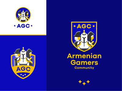 AGC logo adobe illustrator armenian blue brand brand design brand identity branding characters community design emblem gamers gaming gaming logo graphic design illustration lockup logo logo design vector