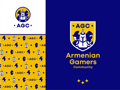AGC logo adobe illustrator armenian blue brand brand design brand identity branding characters design gamers gaming gaming logo graphic design illustration lockup logo logo design pattern rpg vector
