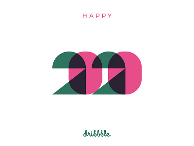 Hello Dribbble and happy 2020! 2020 adobe illustrator dribbble first post firstshot geometric geometric design graphic design happy new year happy2020 hello hello dribbble hellodribbble illustrator minimal minimalist minimalist design minimalistic new year shapes