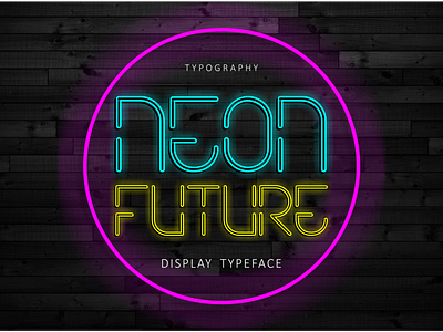 Neon Future Font awesome branding design famous font future futuristic illustration logo movies neon outline techno typography vector