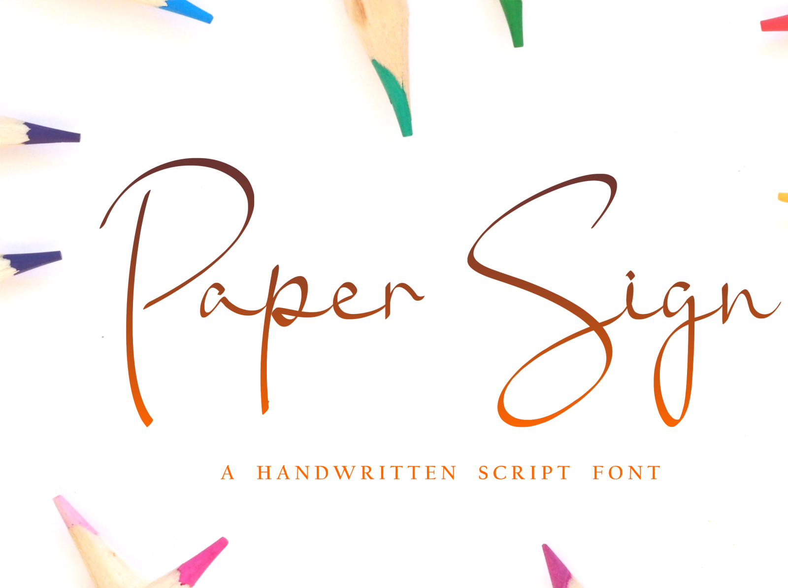 Шрифт sign. Paper font.