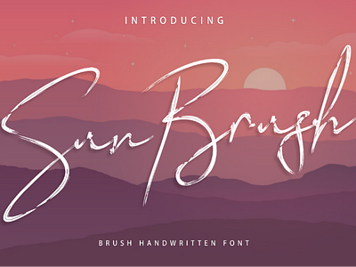 Sun Brush Font awesome brush calligraphy cursive famous font graphic design handwriting modern script typography