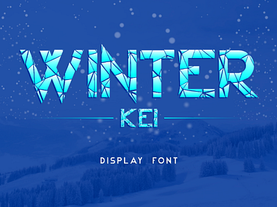 Winter Kei Font awesome broken calligraphy craked famous font graphic design ice mirror movies typography winter