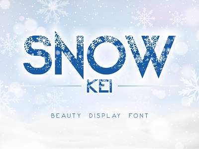 Snow Kei Font awesome beautiful calligraphy famous font graphic design holidays modern snow snowflake typography winter