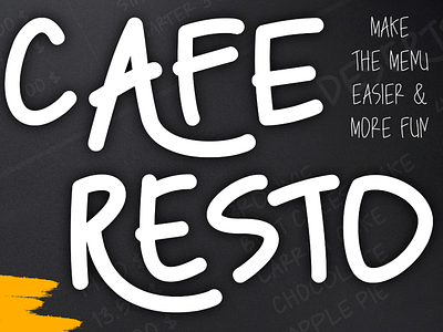 Caferesto Font awesome branding cafe coffee cuisine famous font graphic design handwriting illustration menu restaurant typography