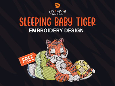 Free! Free! Free! baby tiger embroidery cre8iveskill cub tiger embroidery designs digitized embroidery embroidery free design of the day free designs free embroidery free embroidery design free tiger embroidery design friday tiger design tiger embroidery tiger embroidery designs
