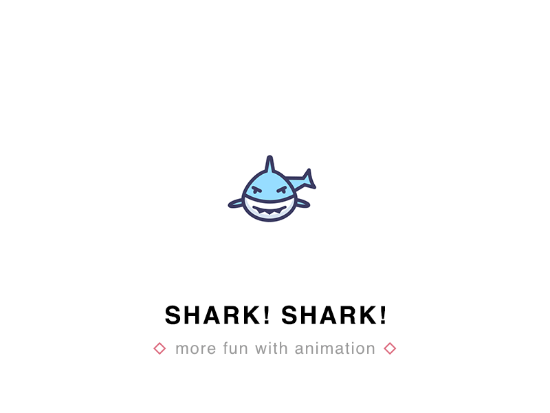 Shark！shark！ ae bubble danger hunting shark swim 动画 插图