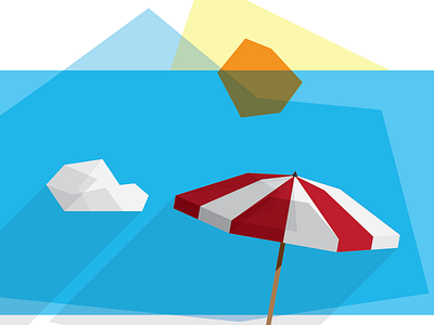 Beach beach doodle geometric illustration sea summertime sun