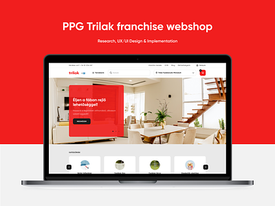 PPG Trilak franchise webshop coating illustration paint ppg trilak product design research room painting ui design ux design webshop
