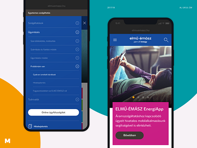 ELMŰ-ÉMÁSZ portal redesign detail elmű émász energy iphone x melkweg melkwegdigital mobile redesign responsive smartphone supply