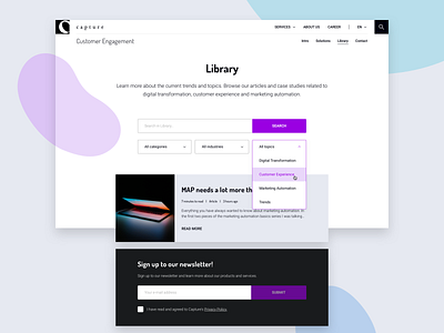 CXE Library (listing page template)