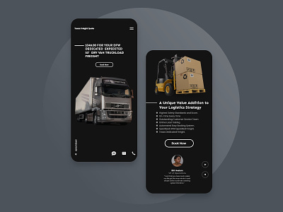 Truck Mobile App Design app appdesign design logo typography uidesign uiux uiuxdesign ux web