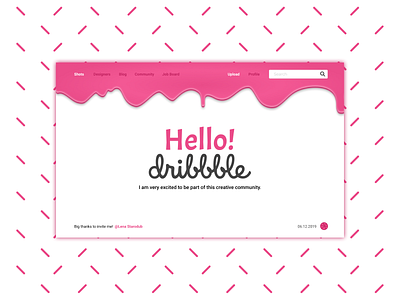 Hello Dribbble! design dribbble figma hello hello dribble ui ui design ux ux design web design