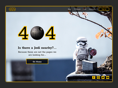 May the 4th be with you!! 404 page design ui ux web design