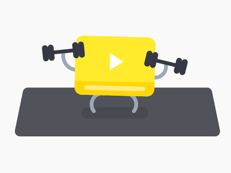Hard Workin' Video animation fitness looping gif motion pumping iron video video player weights wistia workout