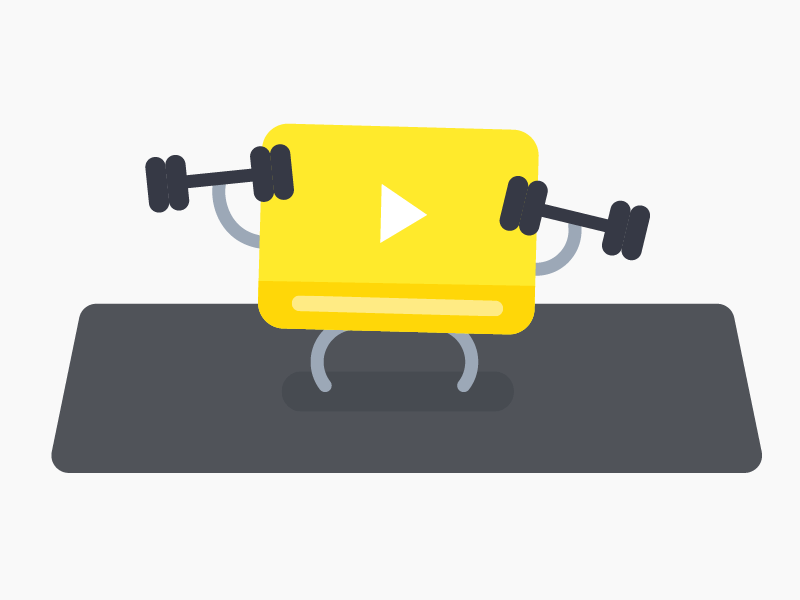 Hard Workin' Video video wistia animation motion looping gif video player pumping iron weights fitness workout