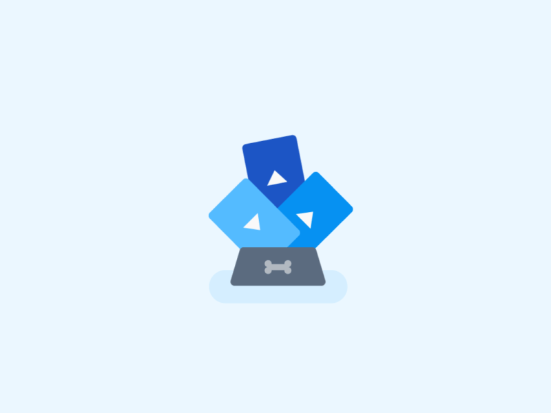 Video 4 Dinner illustration design puppy dog moving animated gif after effects wistia video player video looping gif motion animation