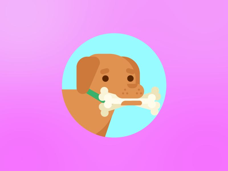Lenny Bones after effects animated gif animation design dog illustration looping gif motion moving pink puppy video video player wistia