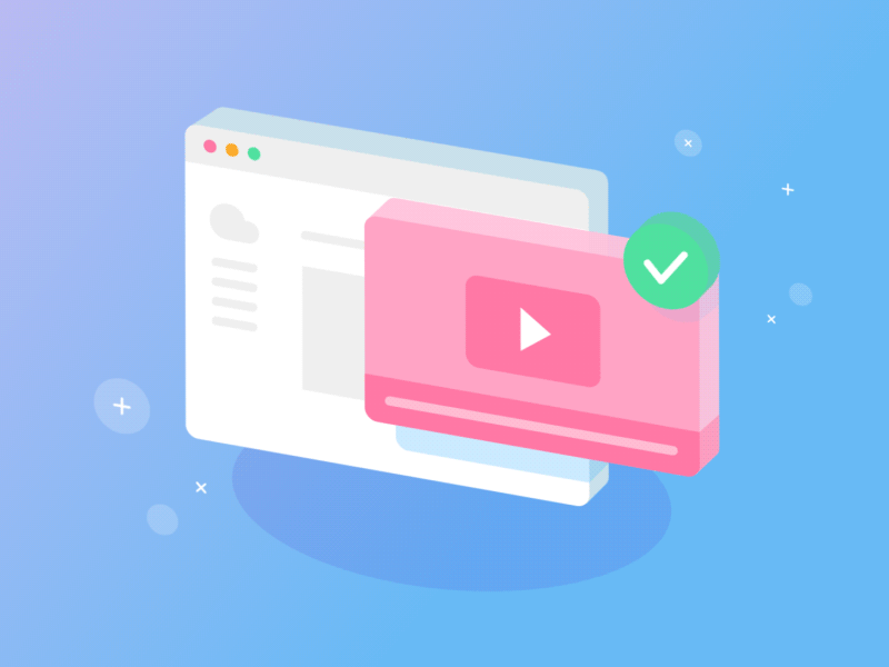📹✅🏀➡ 👋 after effects animated gif animation design email illustration looping gif motion moving pink sparkles ui video video player wistia