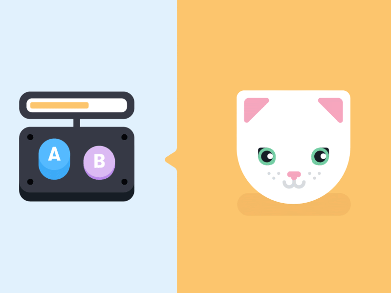 Cat A/B Test after effects animated gif animation cat cat illustration looping gif motion moving sparkles video video player wistia