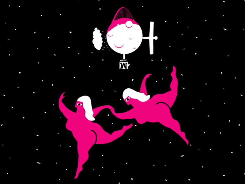 Fly Me To The Toon character animation character art character design pink illustration animated gif video looping gif motion animation