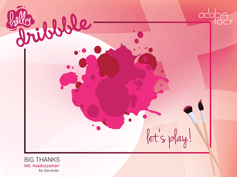 First Shoot on Dribbble design dribbble firstshoot hello hello dribbble illustration letsplay