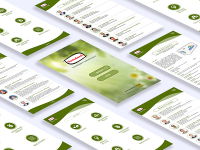 Mobile App Screen Design for Herbal Company app design clean design clean ui green herbal medicine app design minimal mobile app modern app design ux design