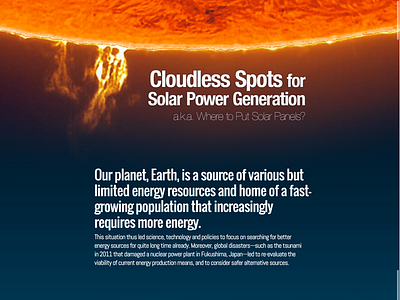 Landing page for Solar Generation Product