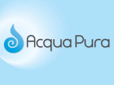 Acqua Pura logo drop filter logo sea water wave