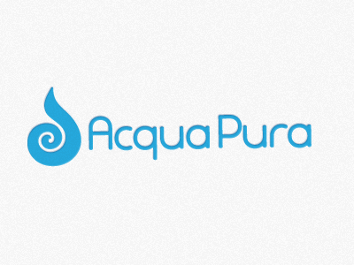 Acquapura 02 brand drop emboss fluid logo sea soft water water wave