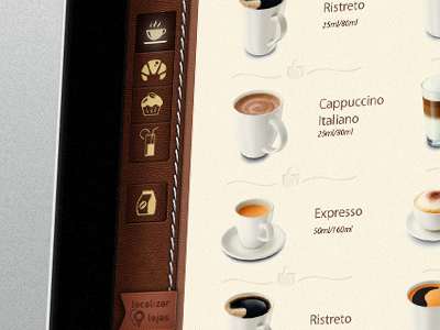 São Braz Coffee Shop coffee coffee shop ipad leather menu ui ux