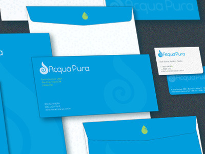 Stationary brand business card cd folder blue drop envelop logo mockup sea stationary