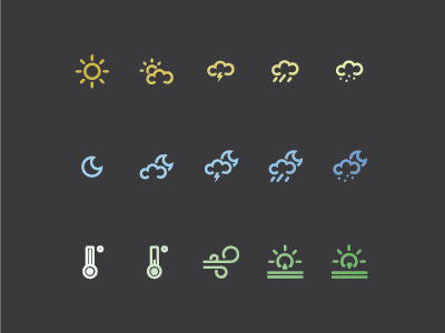 Minimal weather icons