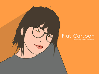 Flat Cartoon Portrait artwork avatar cartoon character digital art draw flatdesign illustration portrait vector vexel