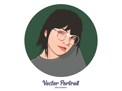 Vector Portrait artwork avatar cartoon character digitalart draw flatdesign illustration portrait vector vexel