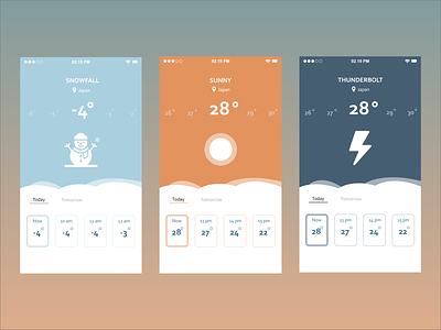 Weather design flat icon minimal mobile mobile ui typography ui ux weather