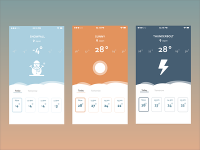 Weather design flat icon minimal mobile mobile ui typography ui ux weather