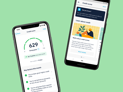 See your credit score in Monzo 👀 bank bank app banking credit credit score finance fintech illustration monzo product design score ui ux