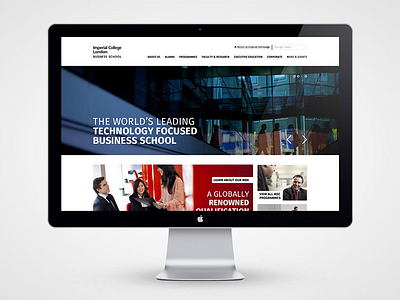 Imperial College Business School - Homepage bryn taylor firedog homepage imperial college site typography ui user experience user interface ux website