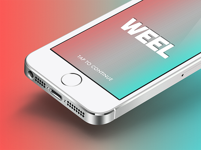 Weel Opening Screen app application bryn design gradient interface design ios photos ui ux