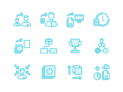 2 Colour Icons bryn bryn taylor colour icon icon design iconography icons illustration two colour ui