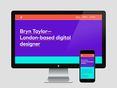 Brand New Portfolio Site bryn taylor colour flat mobile portfolio responsive semplice site typography ui ux website